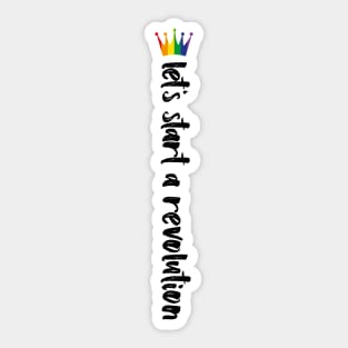 Young Royals: Let's start a revolution - rainbow crown Sticker